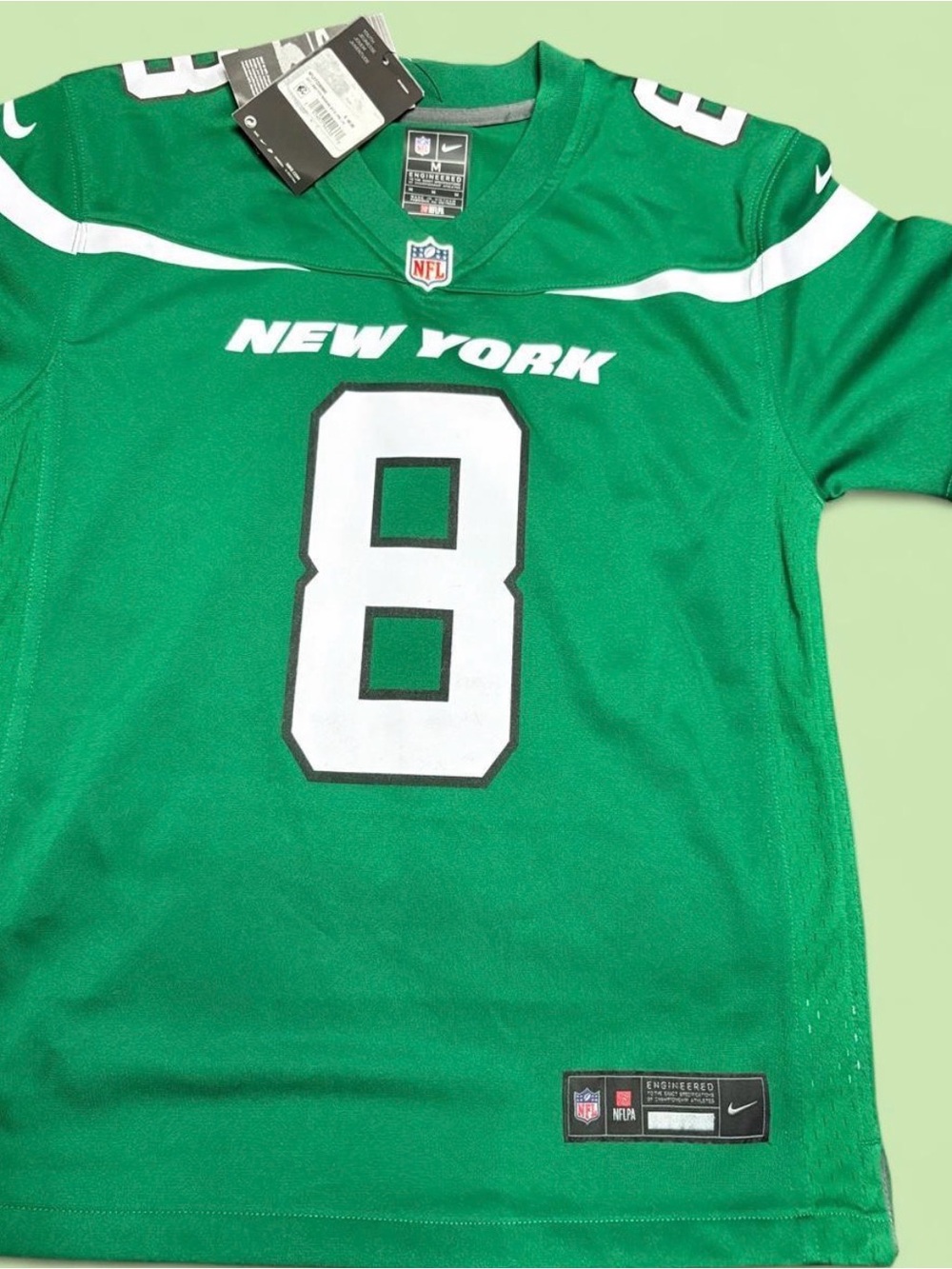 NFL Green New York #8 Kids Football Jersey